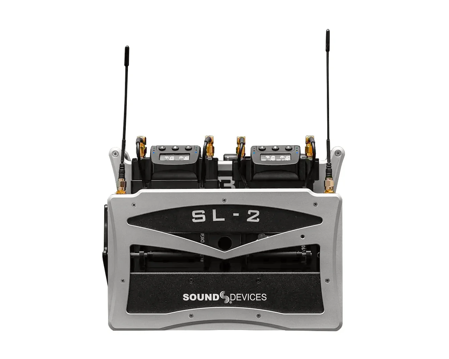 Sound Devices SL2 professional Dual SuperSlot wireless module providing cable-free integration for 8-Series recorders and compact bag workflows in Italy.